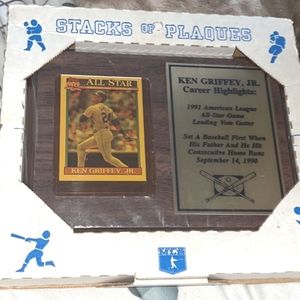Plaque of Ken Griffey and Roger Clemens